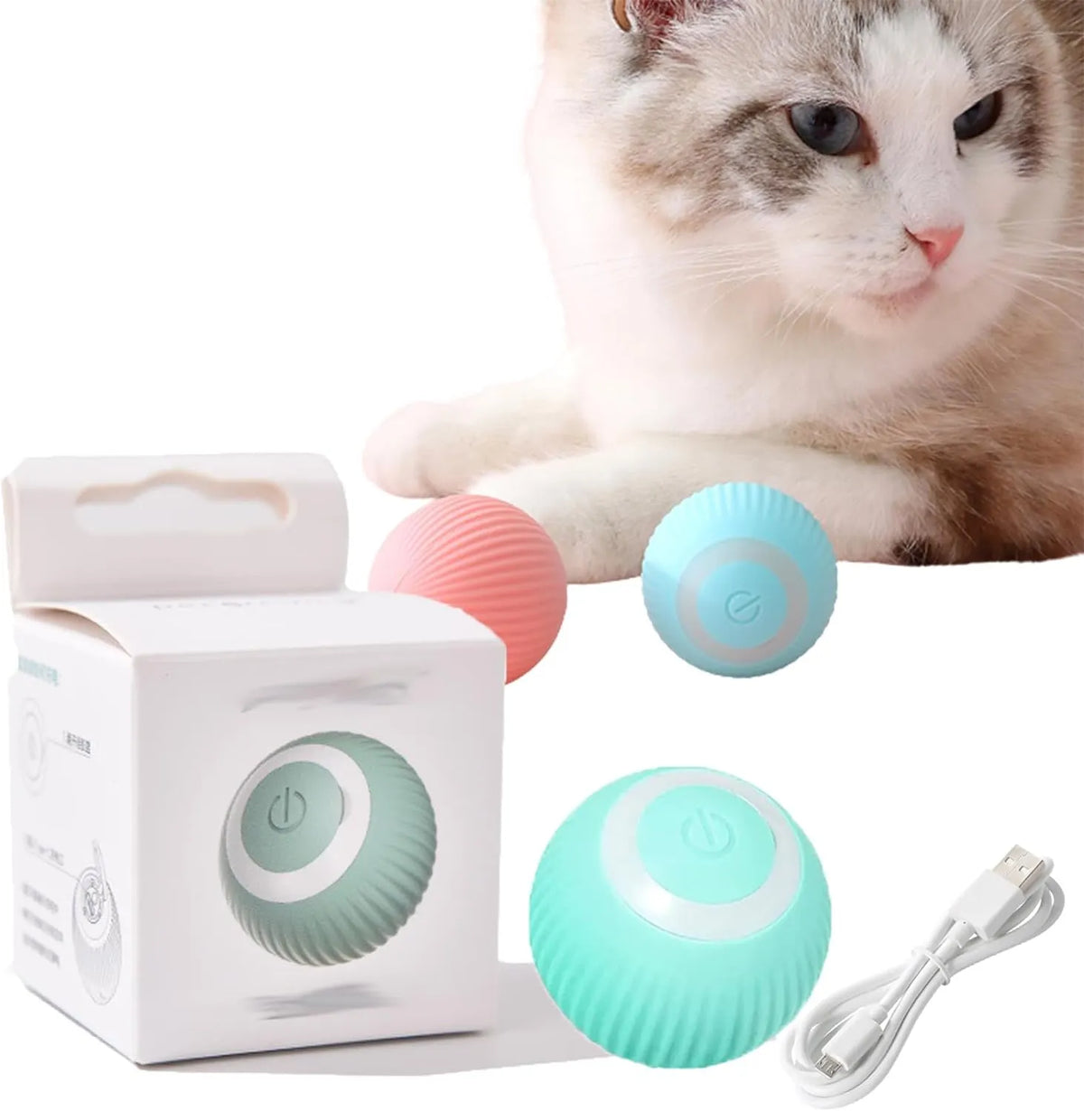 Rotating Smart Ball Pet Toy Cat & Dog