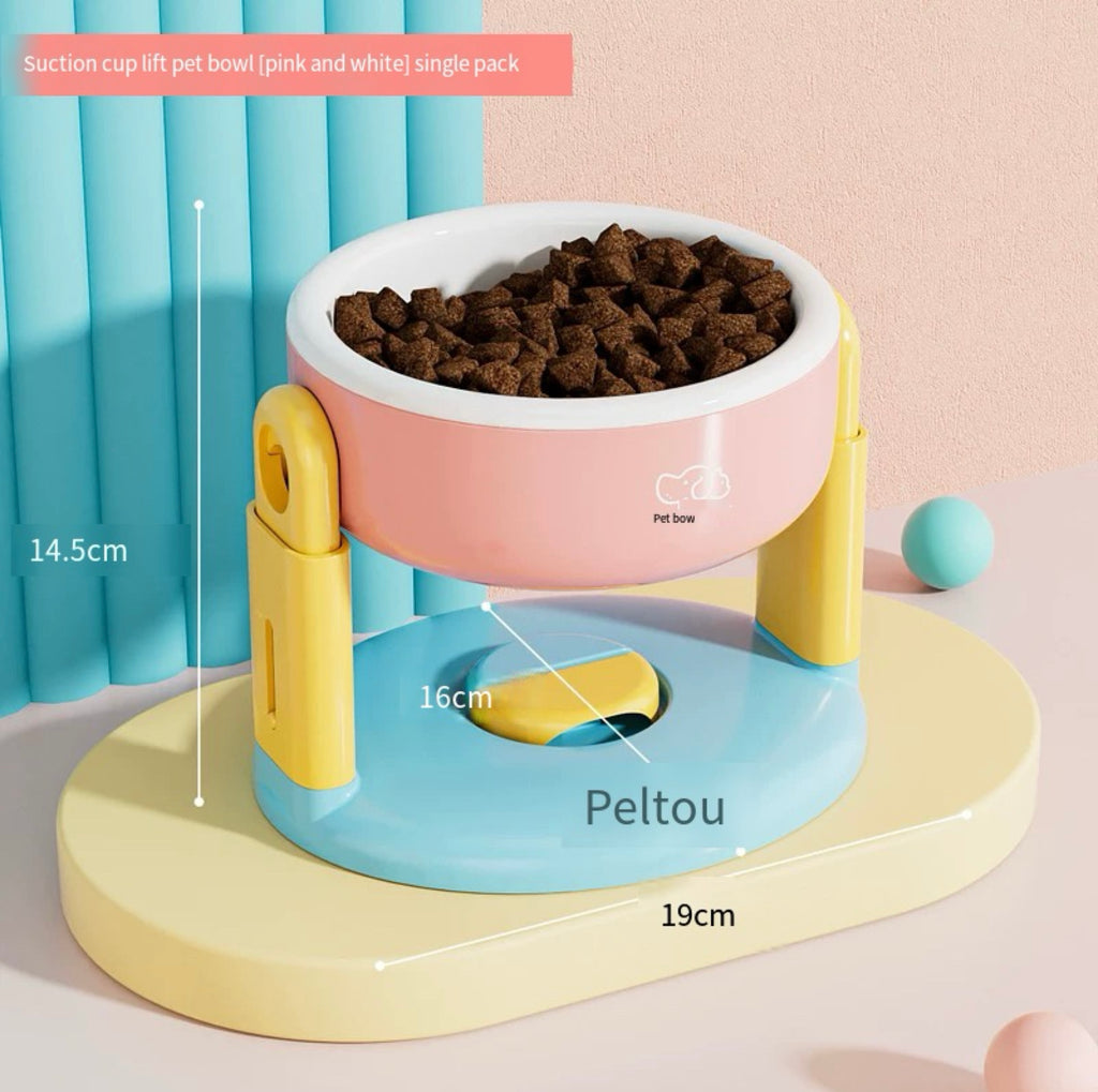 Adjustable height cat bowl