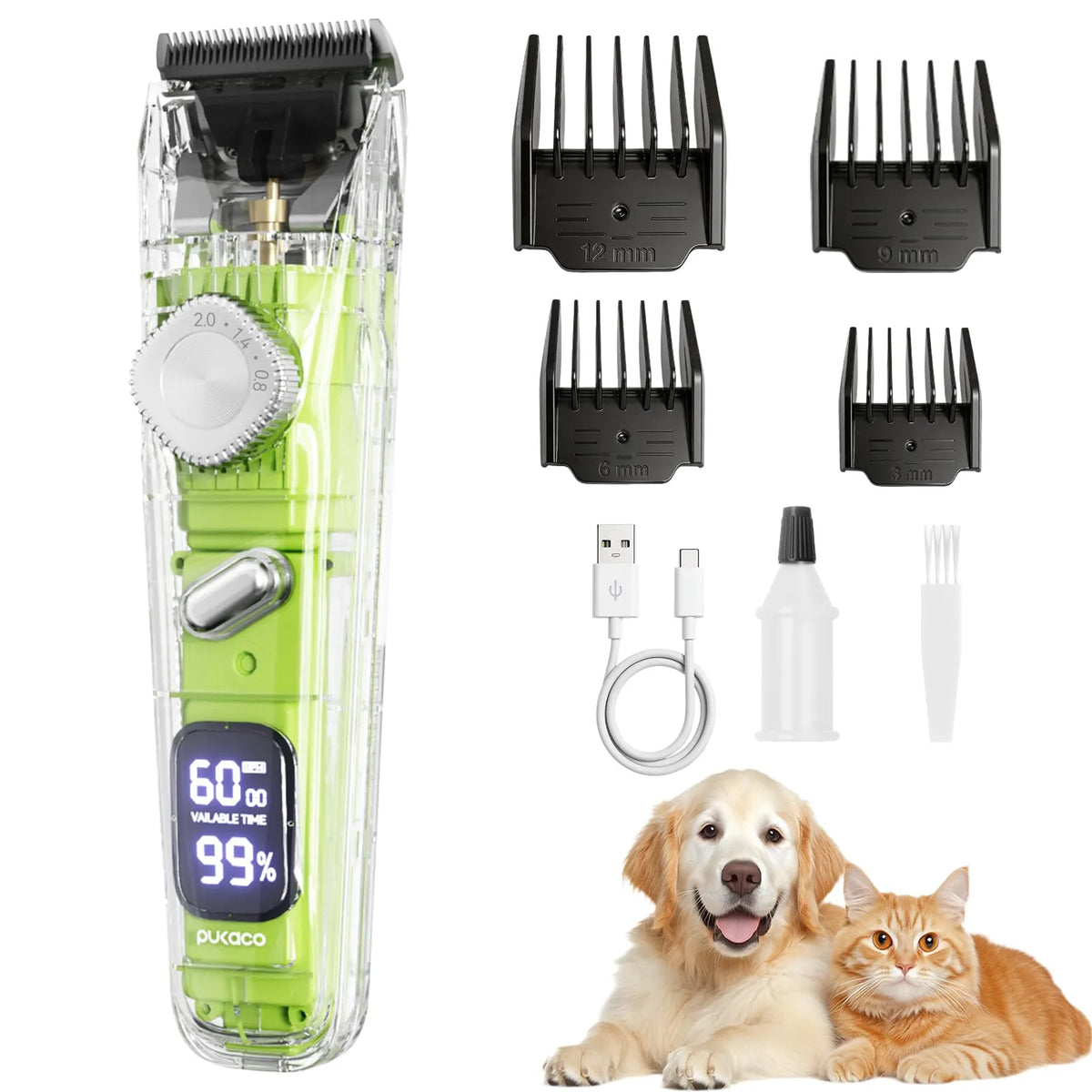 Pet Trimmer Set for Grooming Low Noise