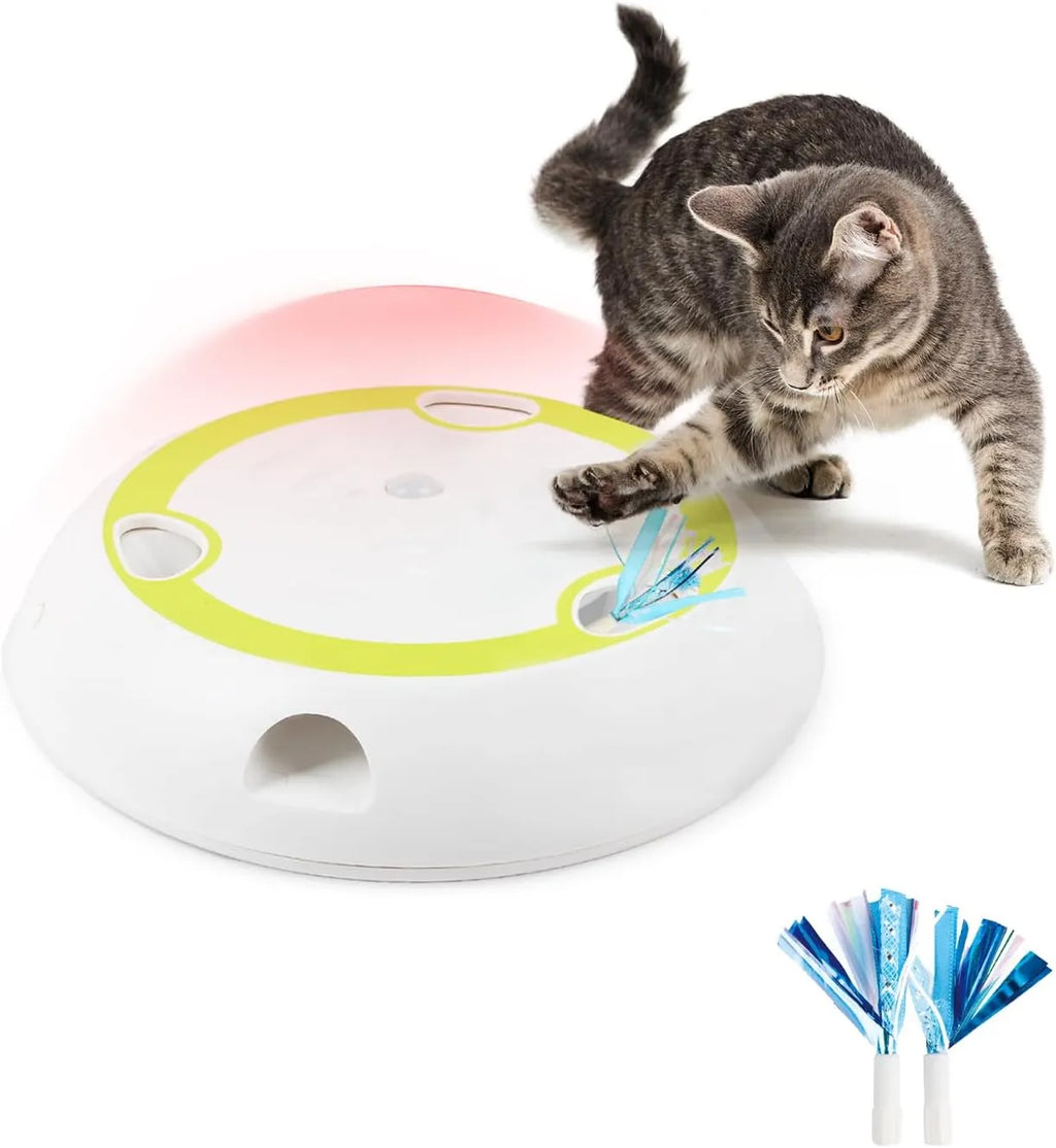 Interactive Cat Toys with Automatic Feather Mice & No Touch Sensor Required