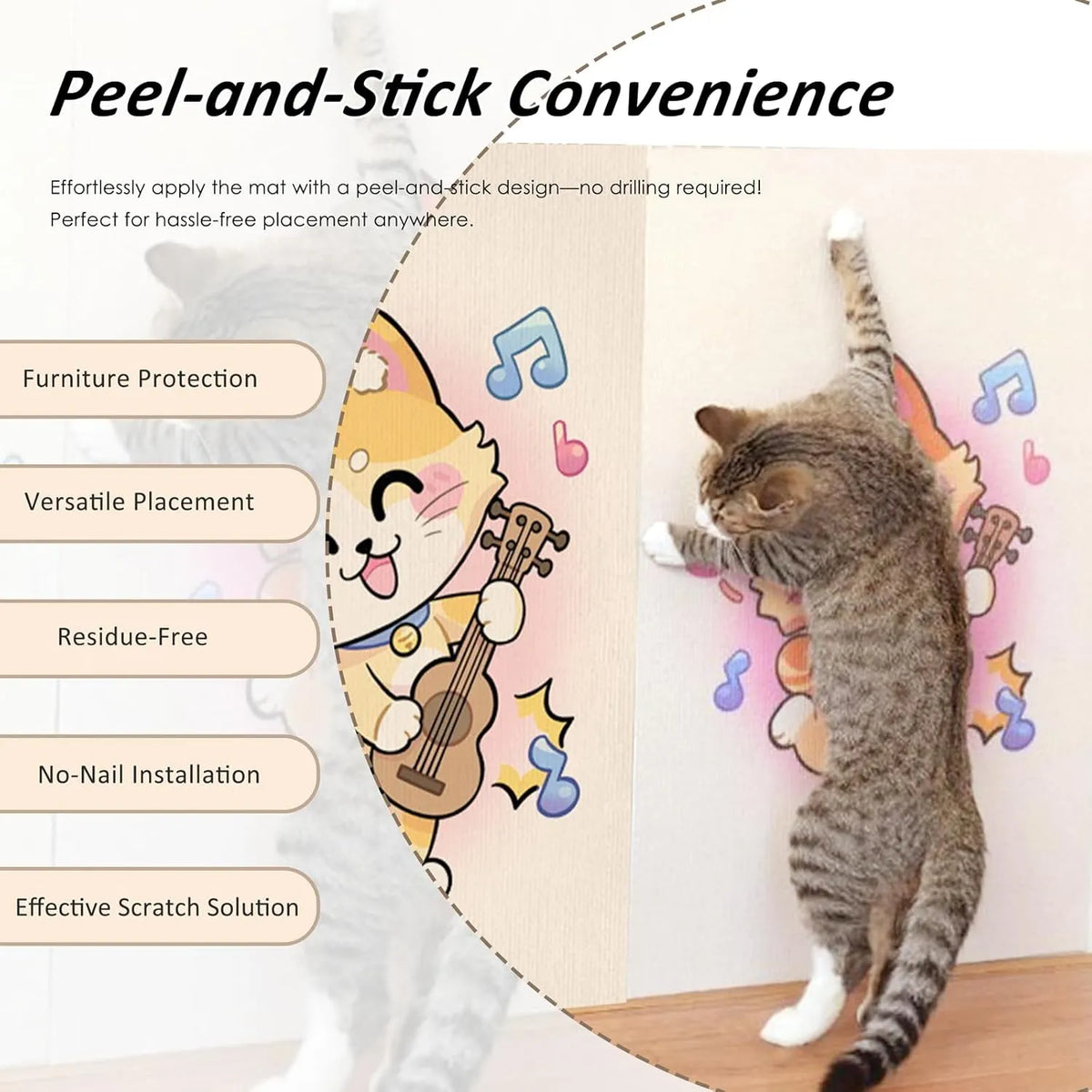 Sofa Protecting Post Carpet Mat Cat Climbing Wall,Cat Scratching Post