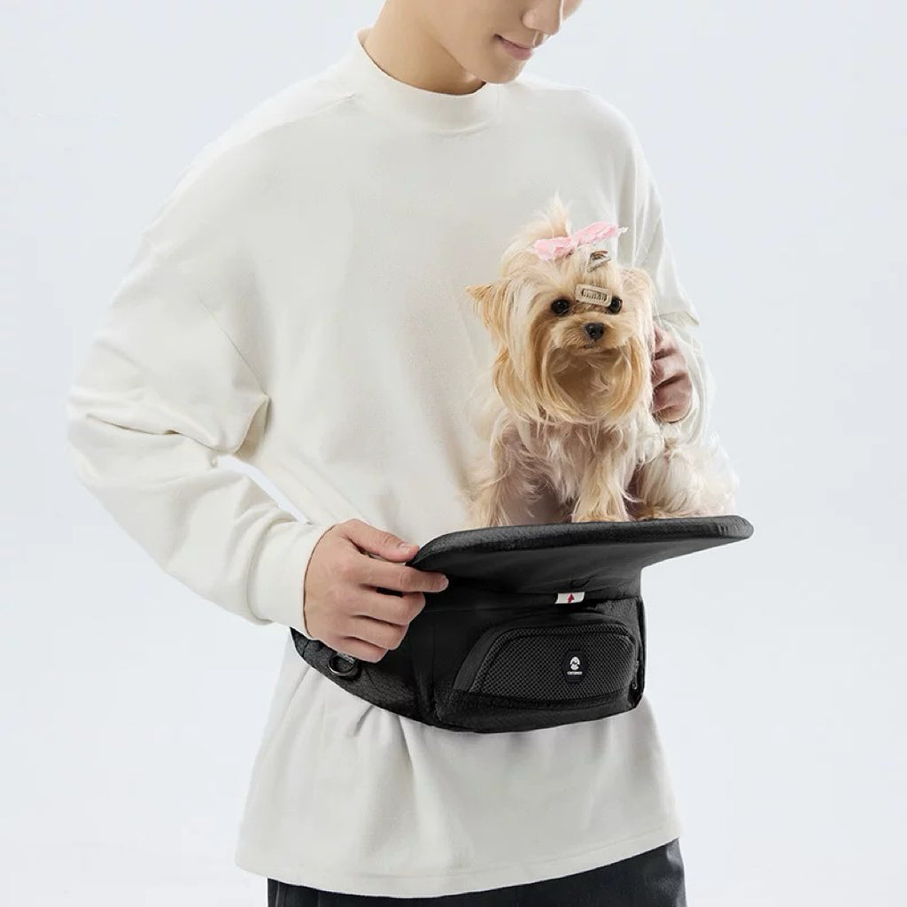 Hands-Free Pet Carrier Hip Seat – Foldable Waist Support for Small Dogs & Cats