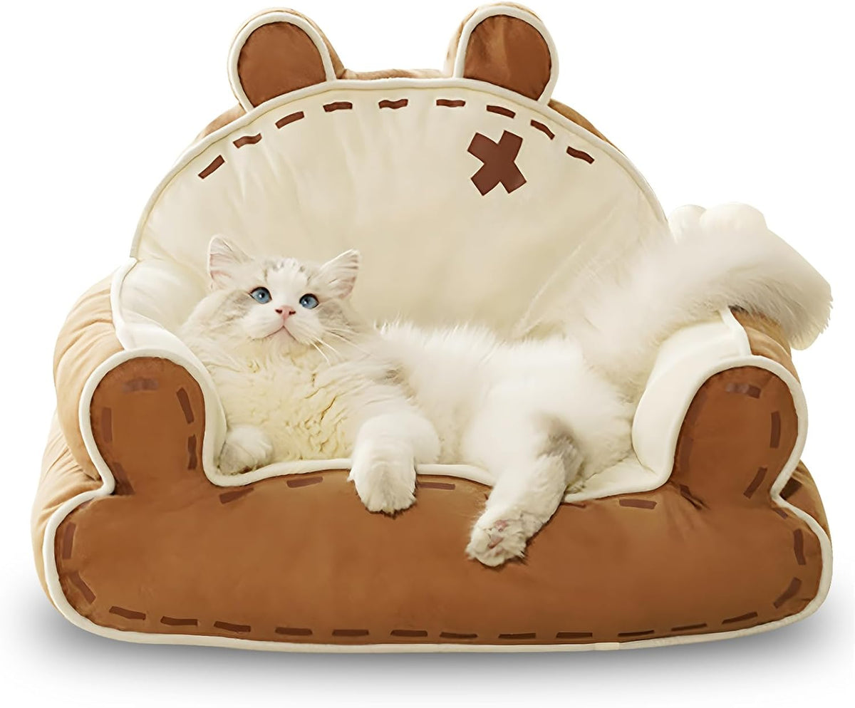 Cat Couch Bed for Indoor Cats, Cute Couch for Pets