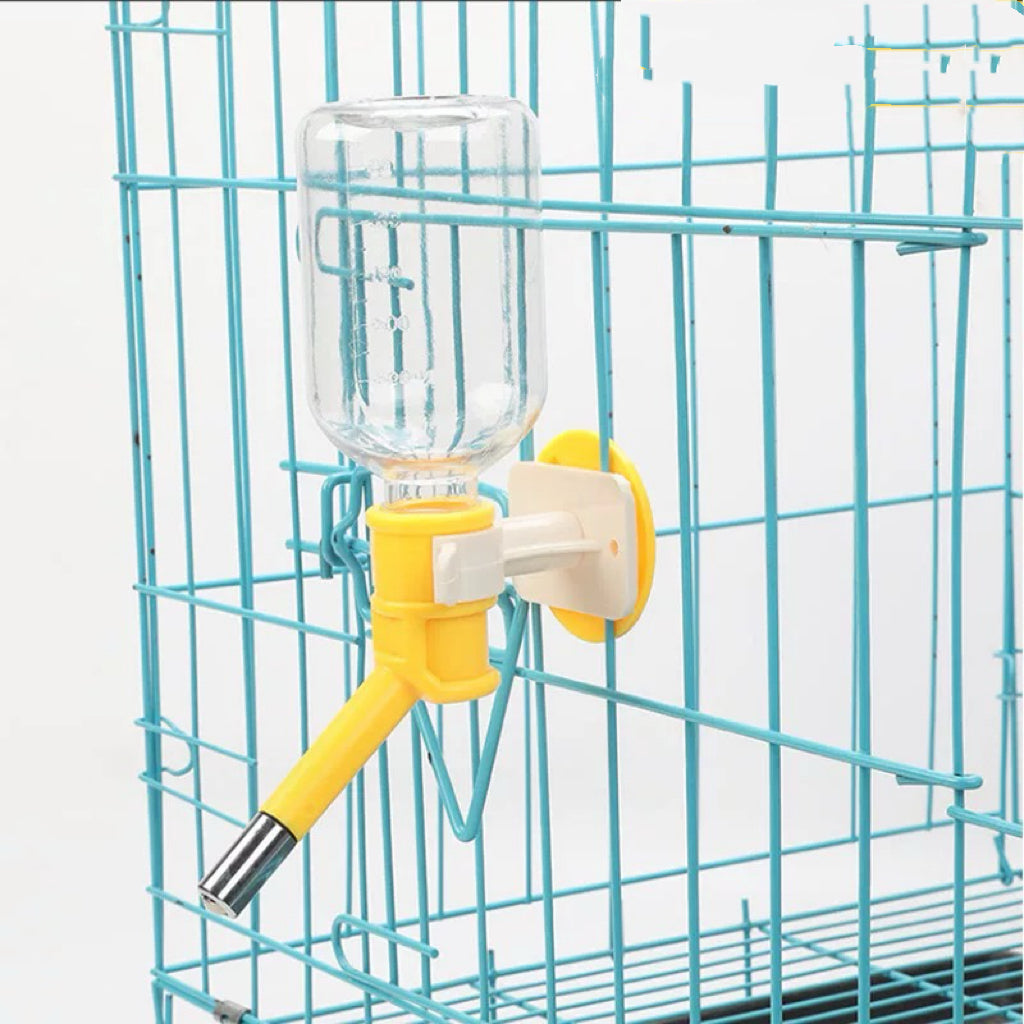 Pet Water Feeder Bottle Water Container Dispenser Dog Kennel Cage Hanging No-Drip Pet Water Drinking Bottle  Puppies Crate Water Dispenser Pet Cage Automatic Pet Water Feeder Small Animals