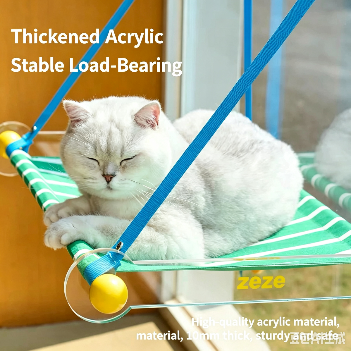 Foldable Suction Cup  Cat Bed Hanging Window Cat Hammock