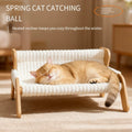 Cozy Elevated Cat Hammock Bed – Soft Plush Fabric with Wooden Frame, Warm & Breathable Lounger for Indoor Cats