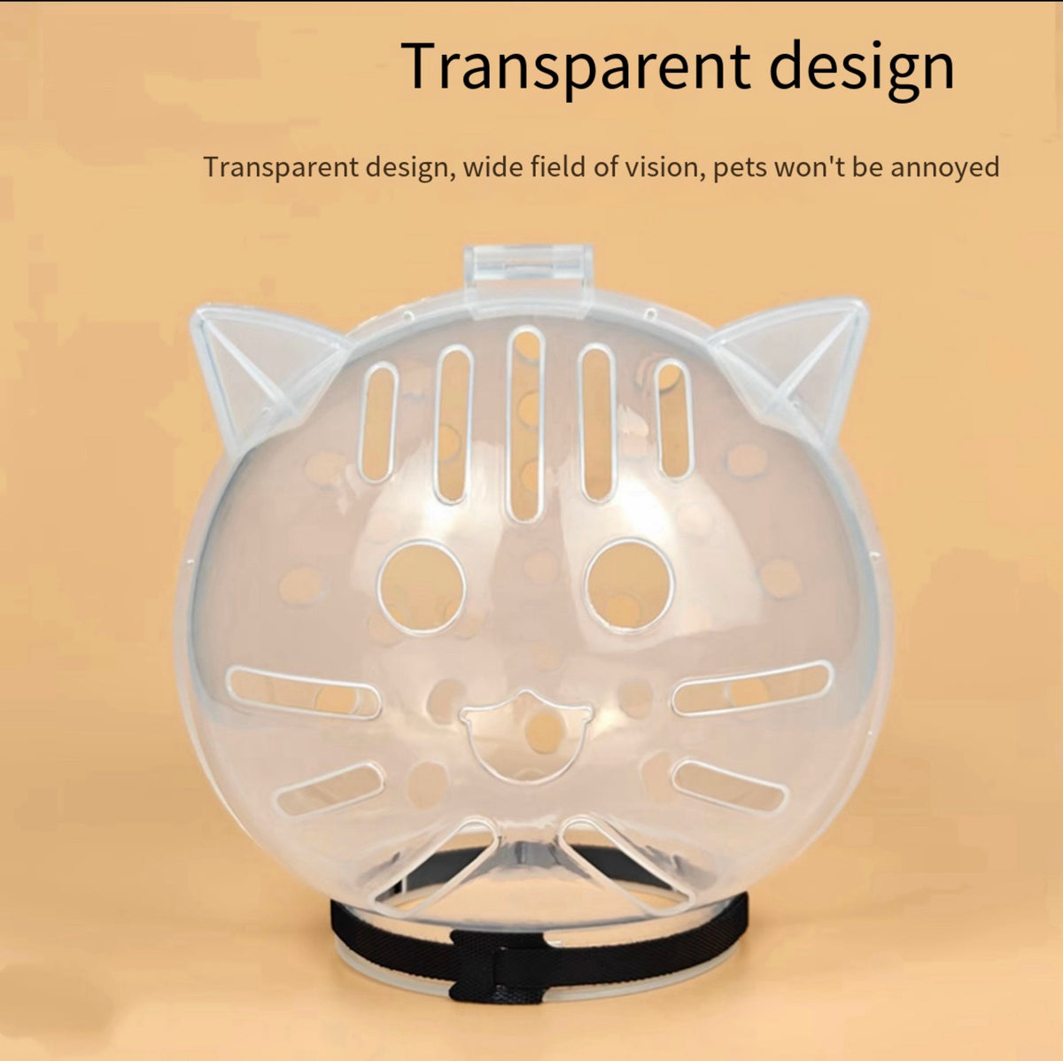 Cat Transparent Muzzle with Breathable Hood