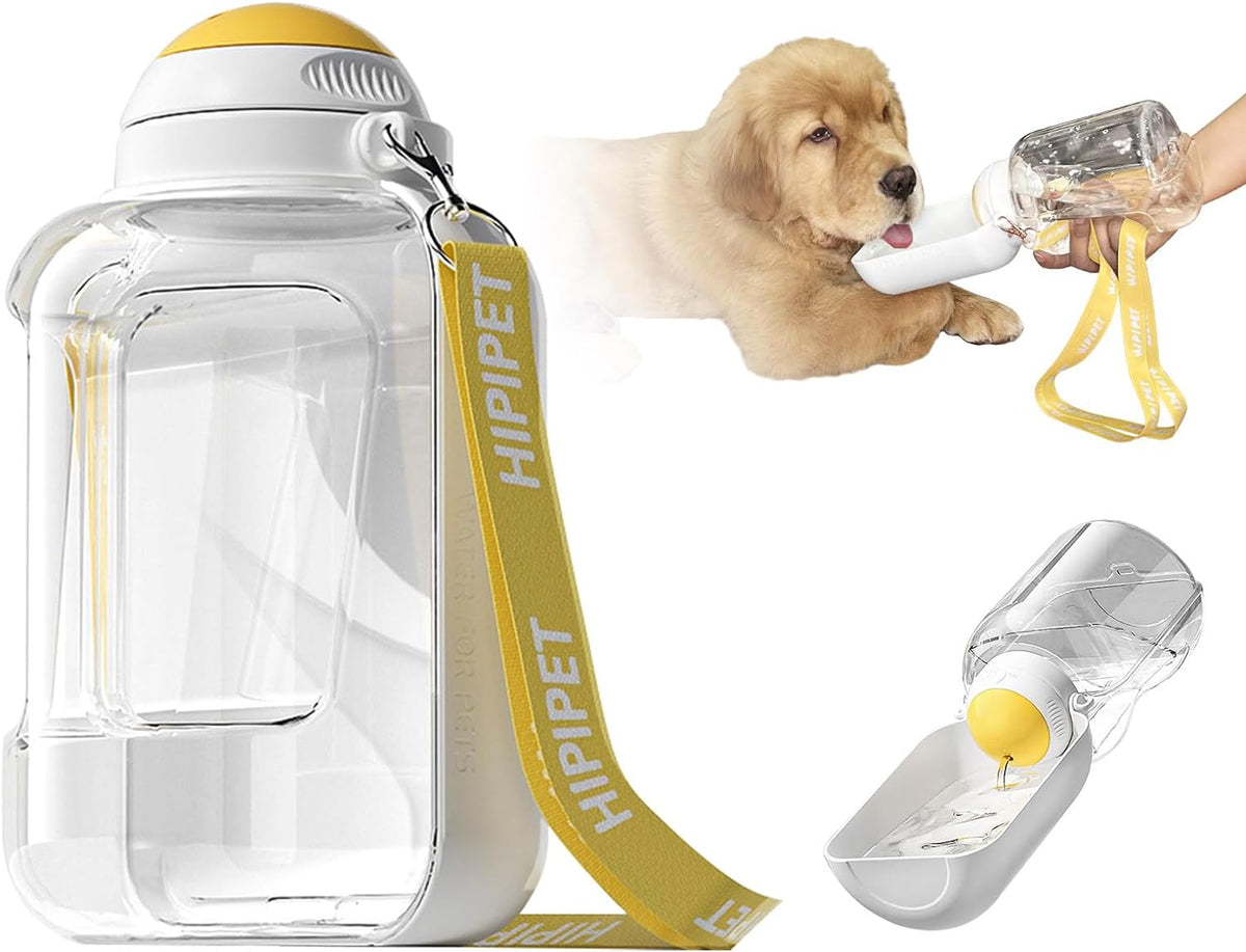 Dog Water Bottle, Portable Travel Water Bottle for Medium to Large Dogs, 33-50oz Capacity