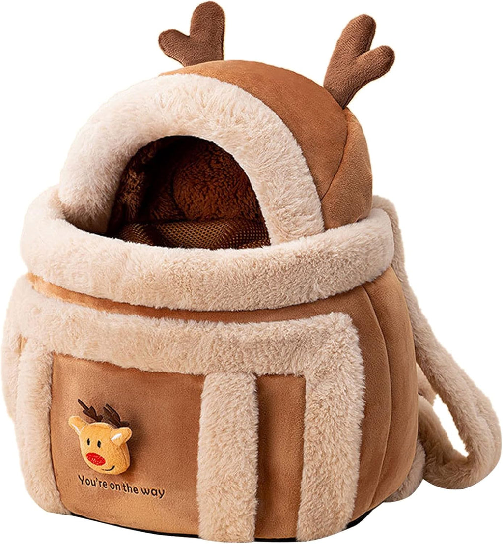 Winter Cat Carrier Backpack - Heated & Insulated Pet Travel Bag with Safety Clip, Fleece-Lined for Small Cats and Puppies (Airline Approved)