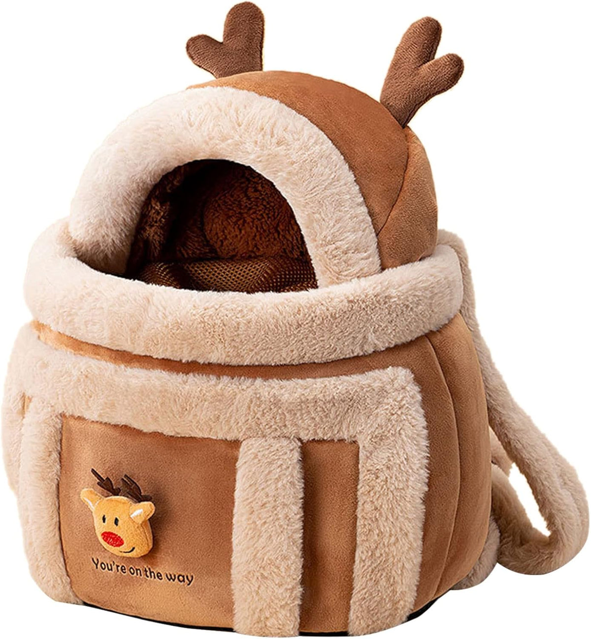 Winter Cat Carrier Backpack - Heated & Insulated Pet Travel Bag with Safety Clip, Fleece-Lined for Small Cats and Puppies (Airline Approved)