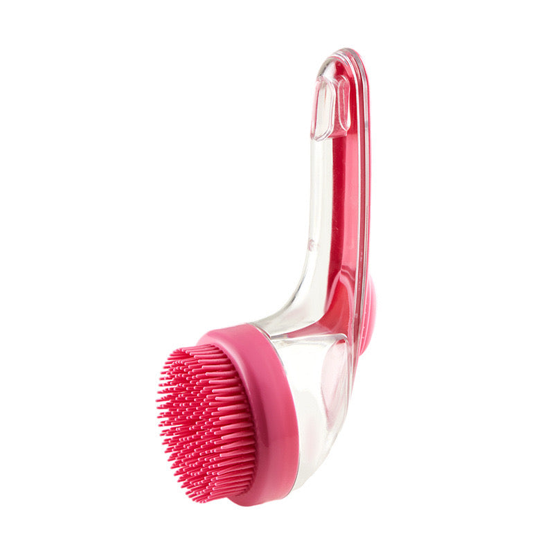 Pet Body Brush Back Scrubber  Long Handle Liquid Shower