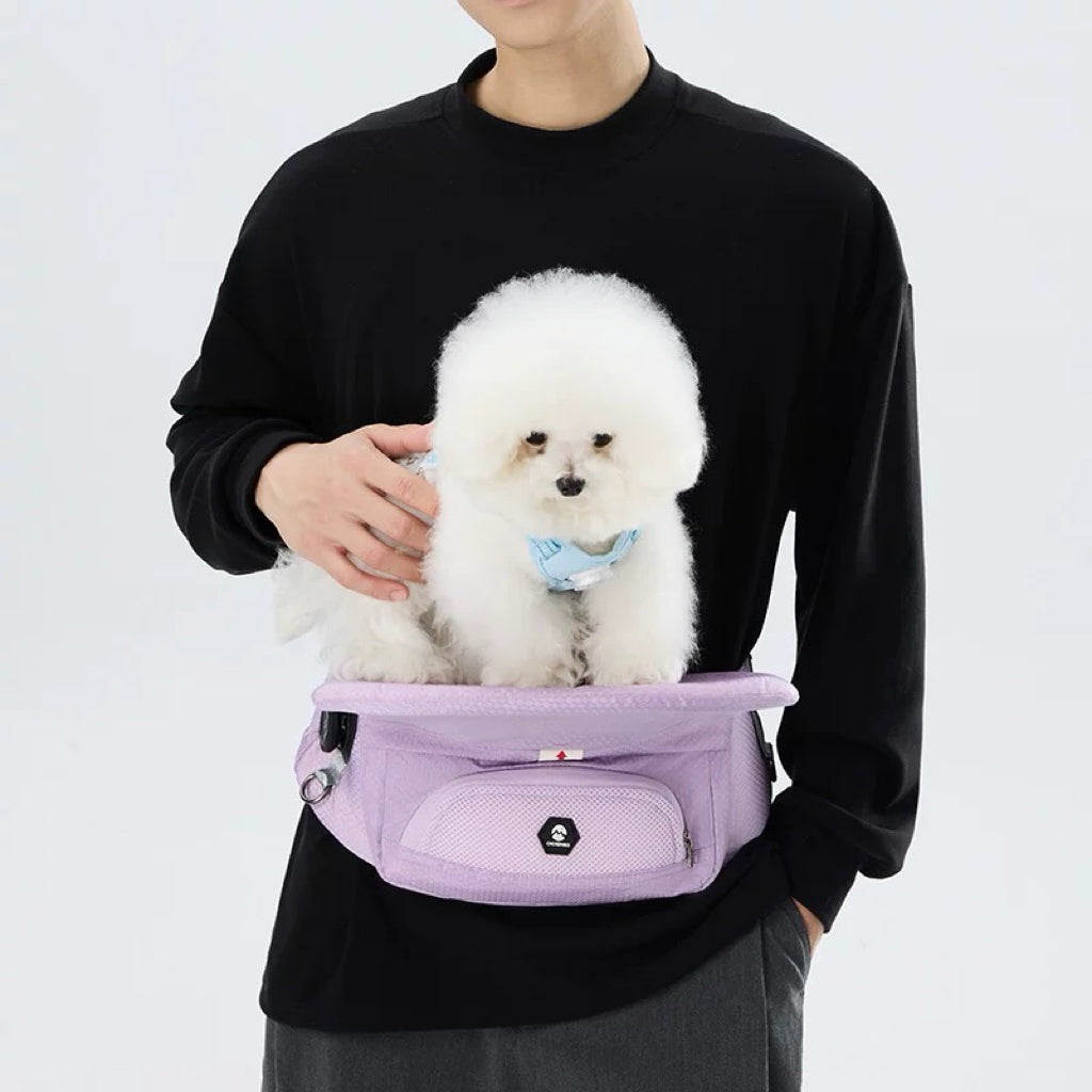 Hands-Free Pet Carrier Hip Seat – Foldable Waist Support for Small Dogs & Cats
