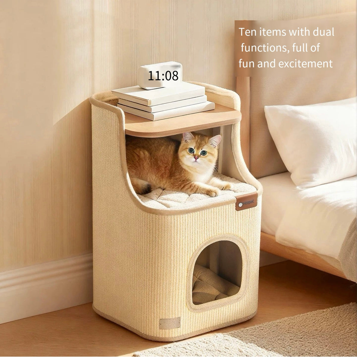Sisal Cat Scratching Board – 2-in-1 Round Bed & Furniture Protector