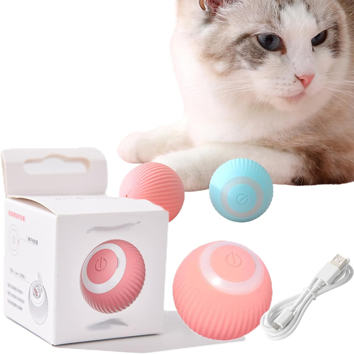 Rotating Smart Ball Pet Toy Cat & Dog