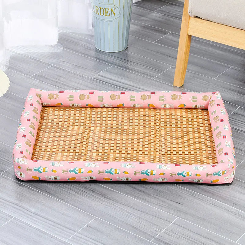 Ice Rattan Cooling Bed for Cats Dogs