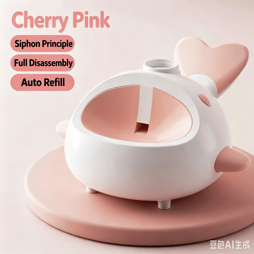 Gravity Pet Water Dispenser | Auto refill whale water fountain | Cute Cat Ear Water Fountain for Cats & Small Dogs