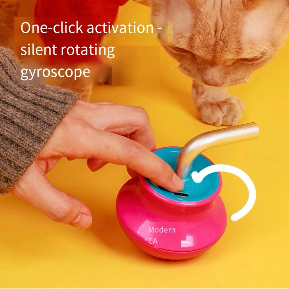 Automatic Cat Laser Toy Tumbler Design Pointer 360°Irregular Rotation