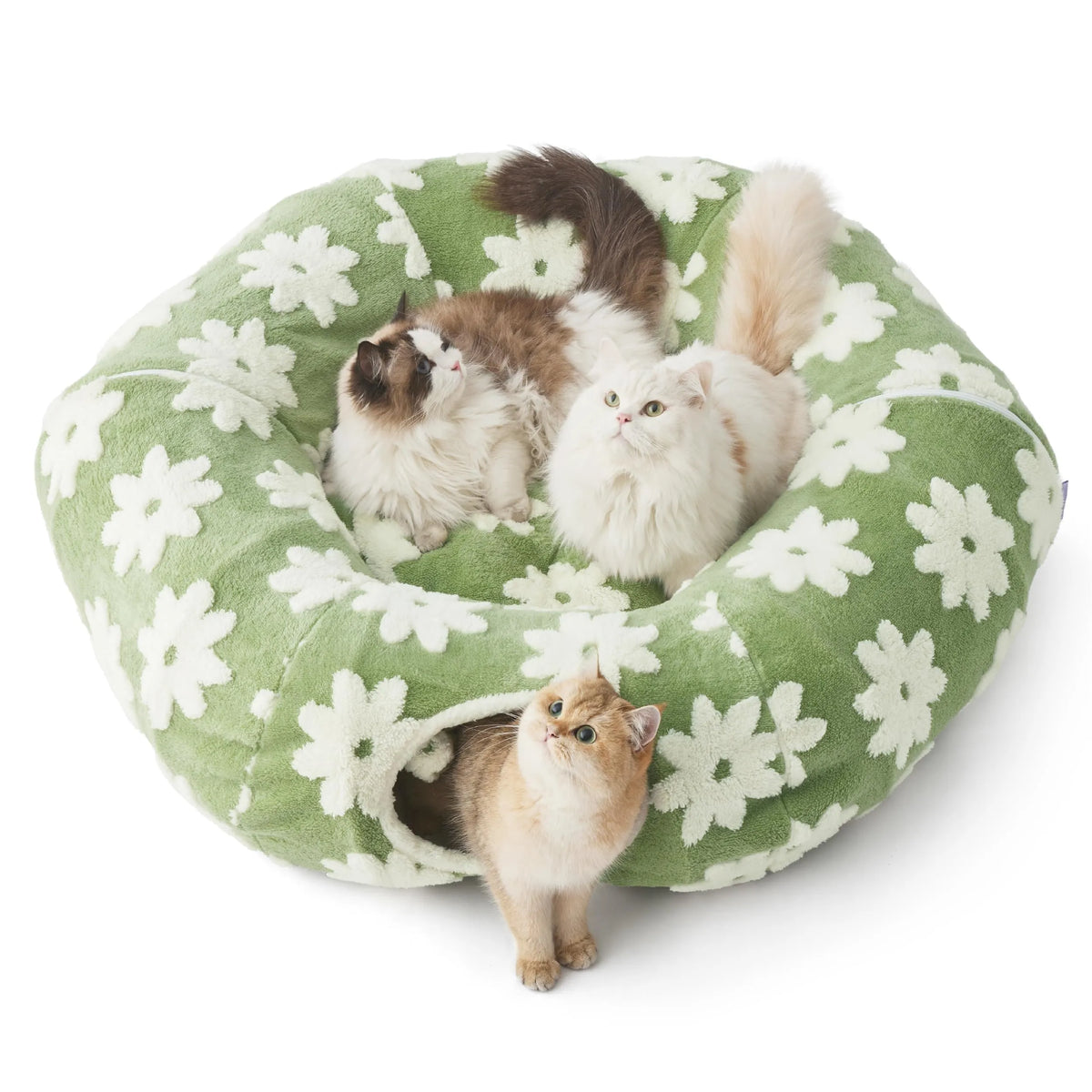 Lesure Donut Cute Jacquard Cat Tunnel Bed Kitten Toys for Puppy Bunny
