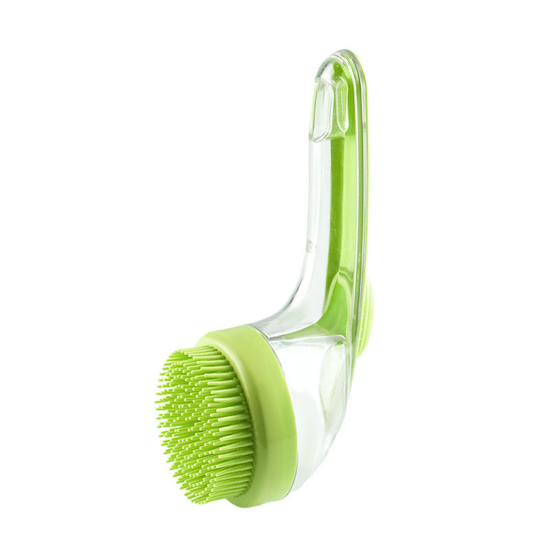 Pet Body Brush Back Scrubber  Long Handle Liquid Shower