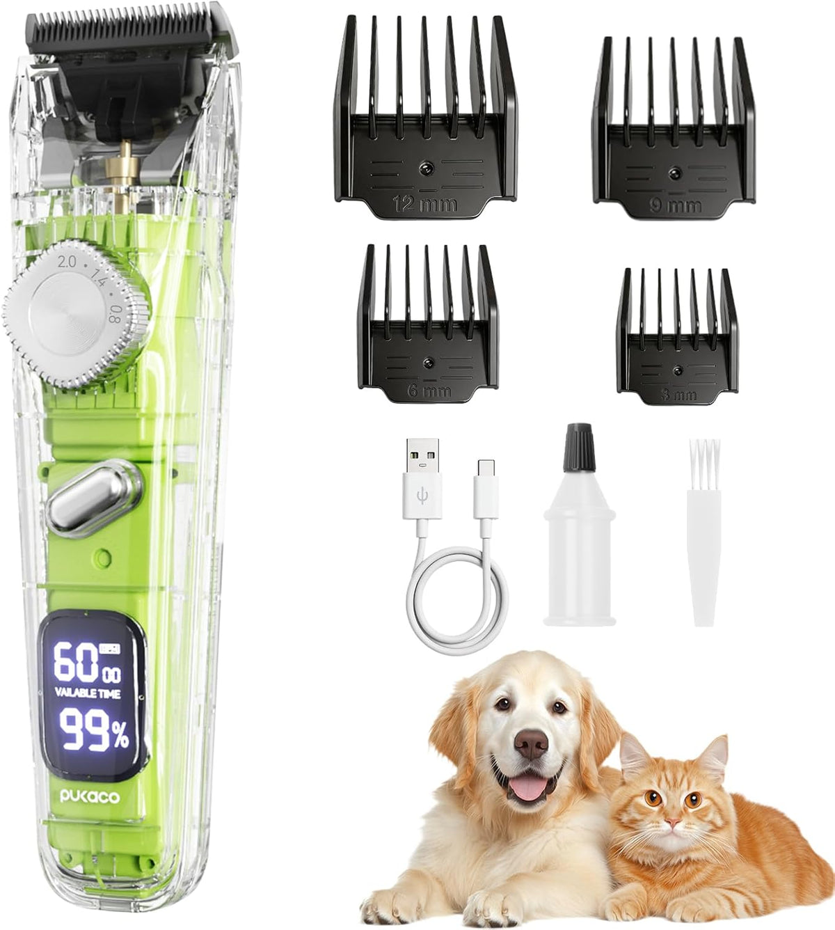 Pet Trimmer Set for Grooming Low Noise