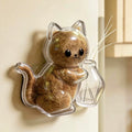 Multi-Functional Cat Fridge Magnet - Flower Vase & Pet Hair/Whisker Storage, Magnetic Display Decor