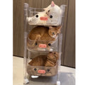 Plastic Storage Rack, Kids Toy Storage Organiser, Multi-layer Storage Rack, Plastic Trolley, Transparent, Movable Baby Bookcase