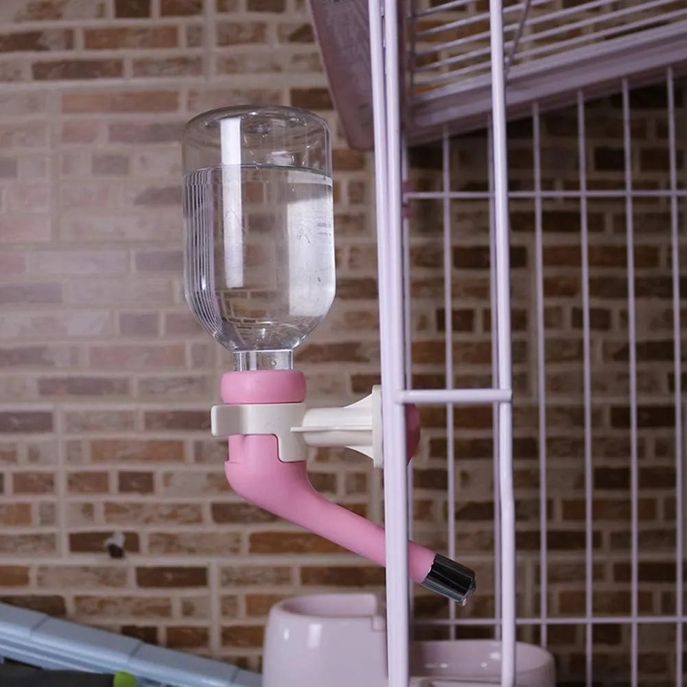 Pet Water Feeder Bottle Water Container Dispenser Dog Kennel Cage Hanging No-Drip Pet Water Drinking Bottle  Puppies Crate Water Dispenser Pet Cage Automatic Pet Water Feeder Small Animals