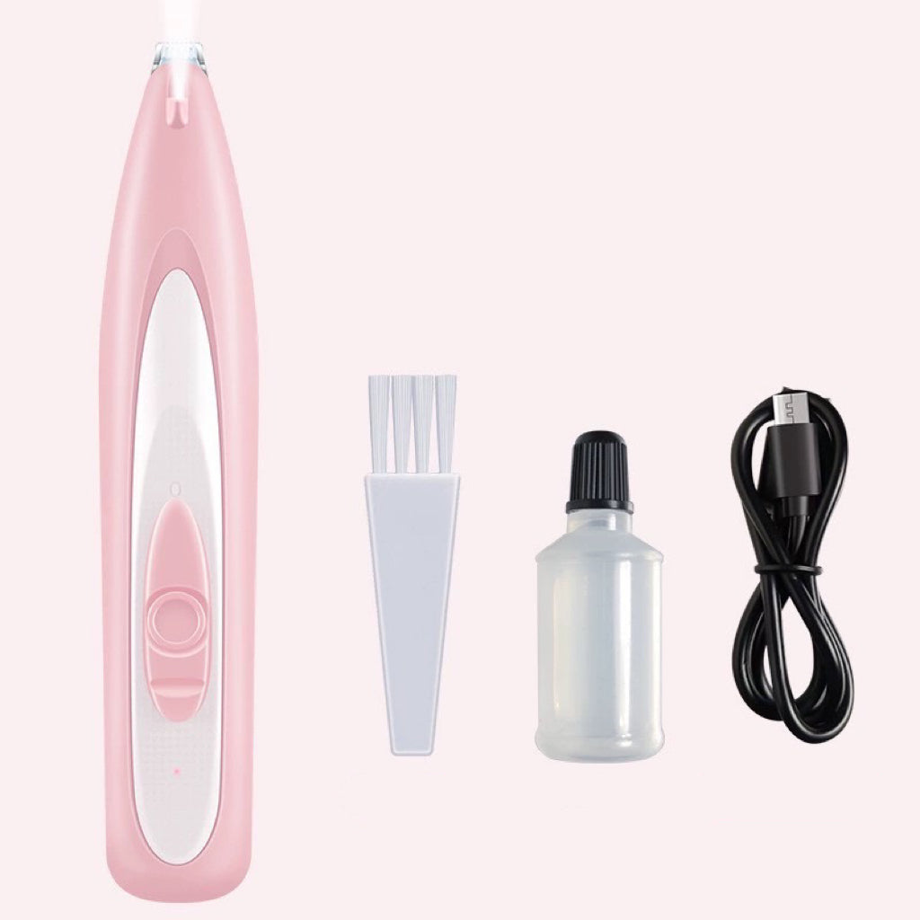 Cat Paw Fur Trimmer with LED Light Noise Less