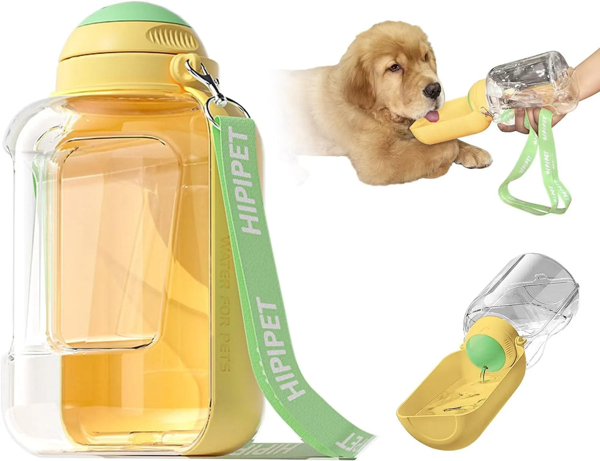 Dog Water Bottle, Portable Travel Water Bottle for Medium to Large Dogs, 33-50oz Capacity