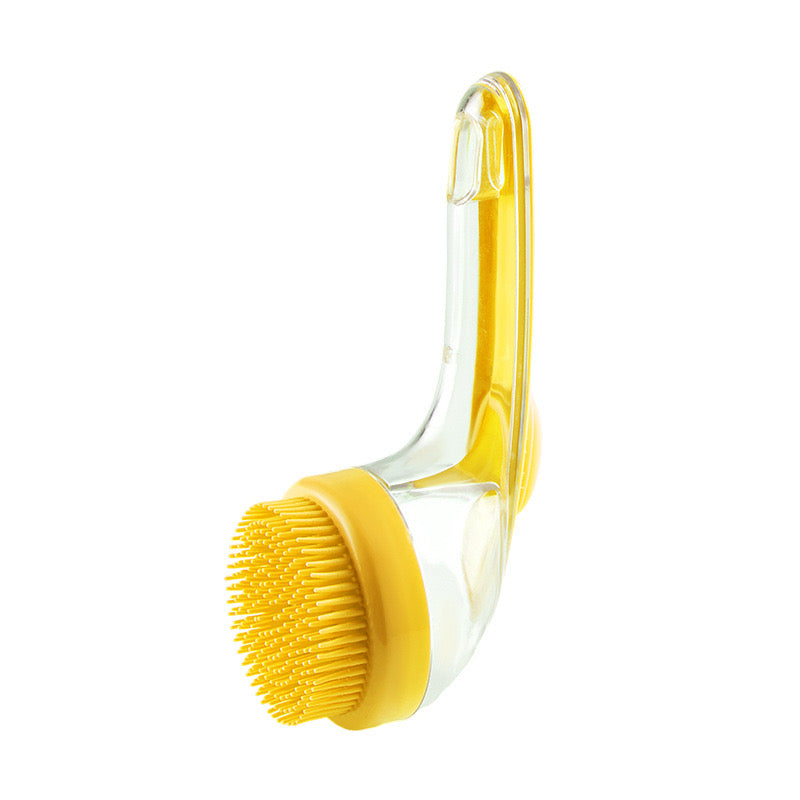 Pet Body Brush Back Scrubber  Long Handle Liquid Shower